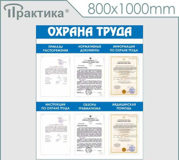 С101Стенд охрана труда (800х1000 мм, пластик ПВХ 3мм, Прямая печать на пластик) - Стенды - Стенды по охране труда - . Магазин Znakstend.ru