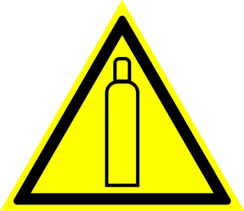 W19 газовый баллон (пленка, сторона 200 мм) - Знаки безопасности - Предупреждающие знаки - . Магазин Znakstend.ru